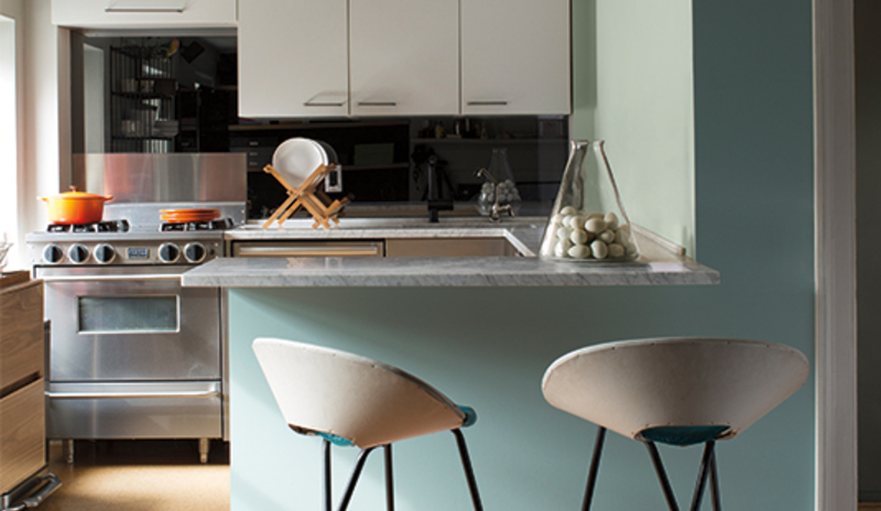 Light blue & white paint color for small kitchen Light blue & white paint color for small kitchen