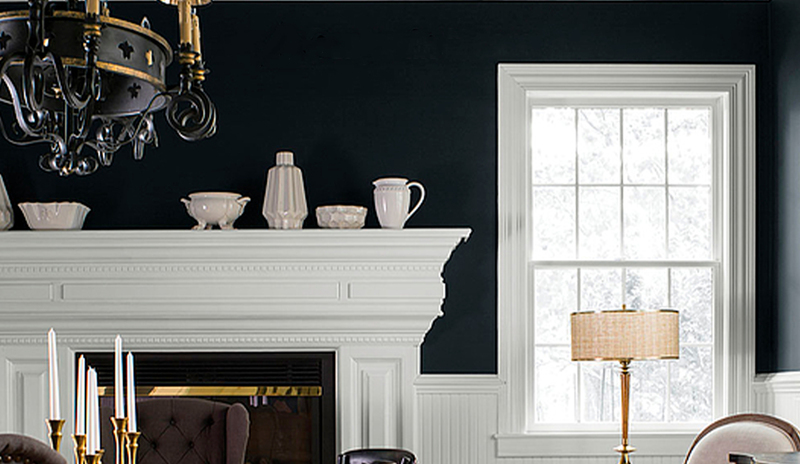 Dining room walls painted in Black Ink 2127-20 Aura Paint color Dining room walls painted in Black Ink 2127-20 Aura Paint color
