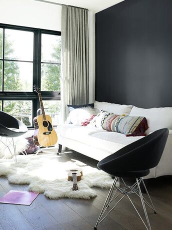 Living room walls painted in Baby Seal Black 2119-30 ben paint color Living room walls painted in Baby Seal Black 2119-30 ben paint color