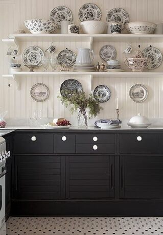 Kitchen cabinets painted in Jet Black 2120-10 paint color Kitchen cabinets painted in Jet Black 2120-10 paint color